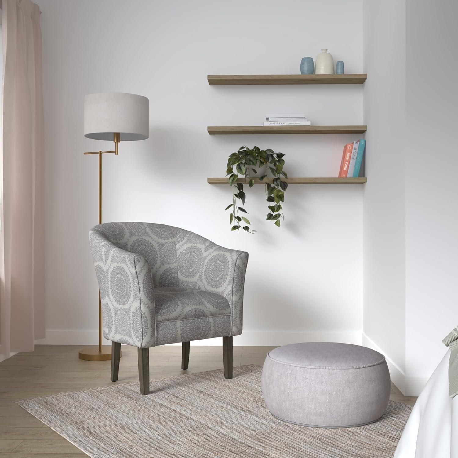 imageHomePop Barrel Shaped Accent Chair Grey Medallion