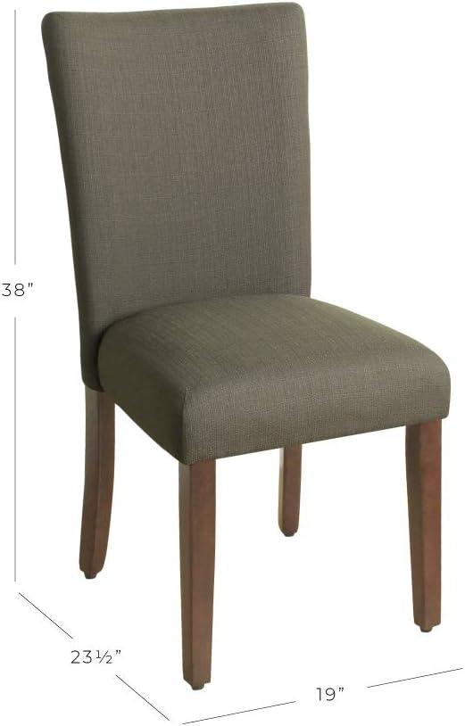 imageHomePop Channeled Metal Dining Chair HomePop Home Dcor Single Pack Brown Faux LeatherBrown Geometric