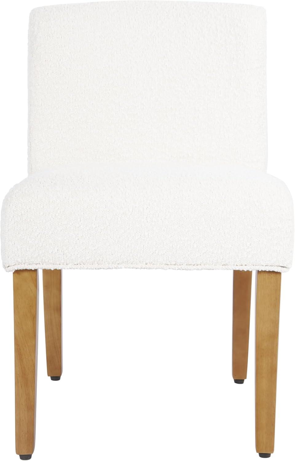 imageHomePop Channeled Metal Dining Chair HomePop Home Dcor Single Pack Brown Faux LeatherCream Boucle Single Pack