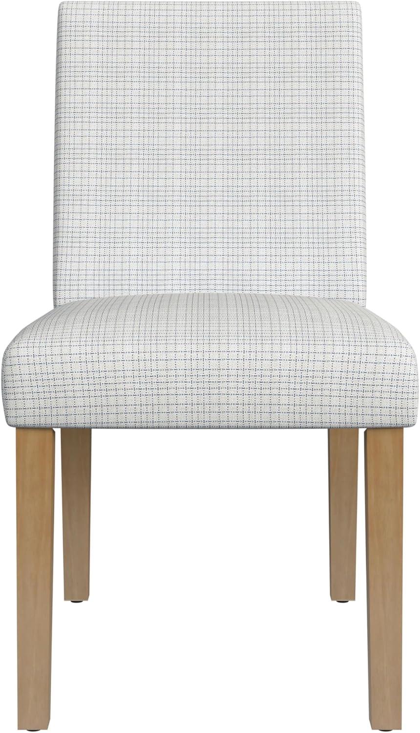 imageHomePop Channeled Metal Dining Chair HomePop Home Dcor Single Pack Brown Faux LeatherCream Mini Grid Pattern