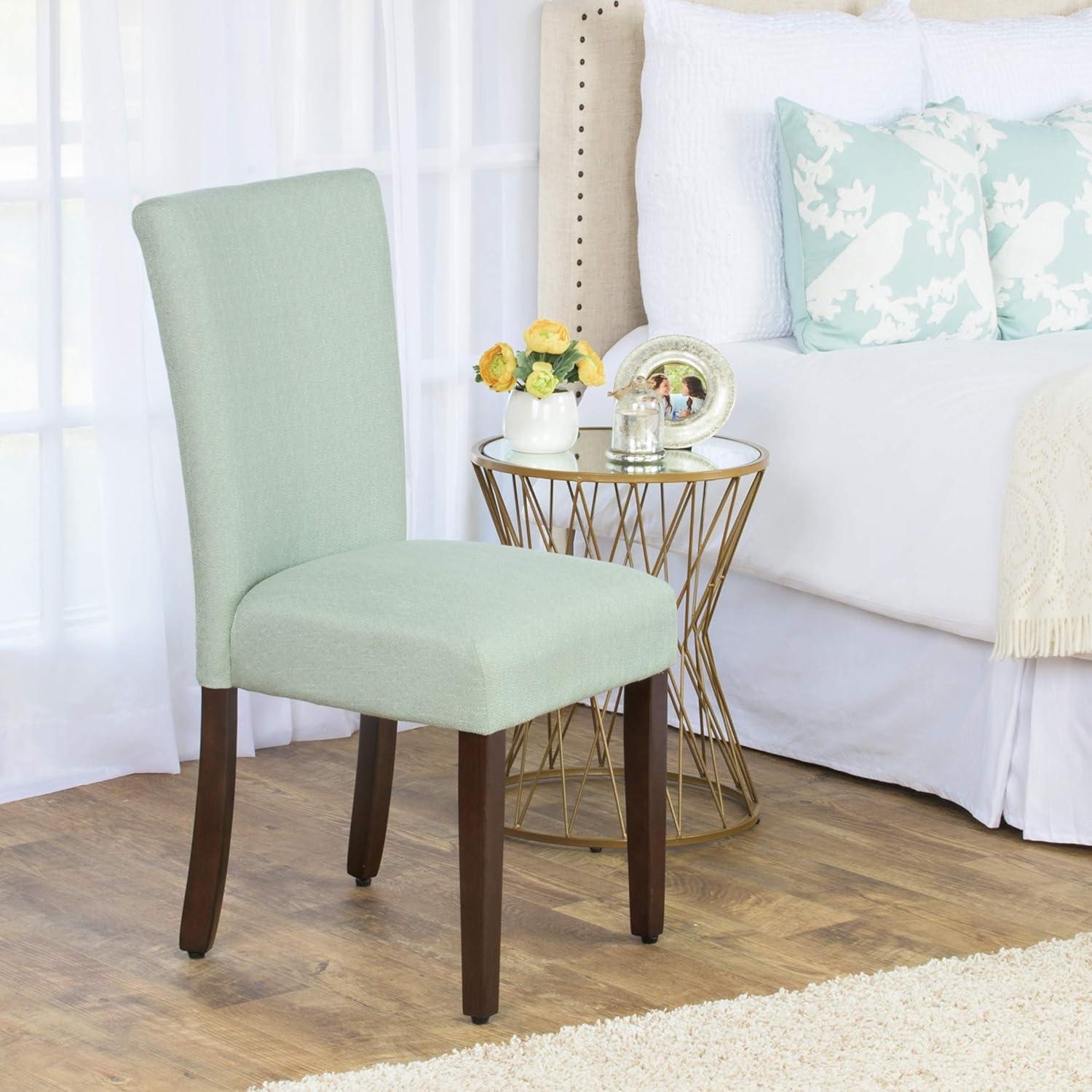 imageHomePop Channeled Metal Dining Chair HomePop Home Dcor Single Pack Brown Faux LeatherLight Green