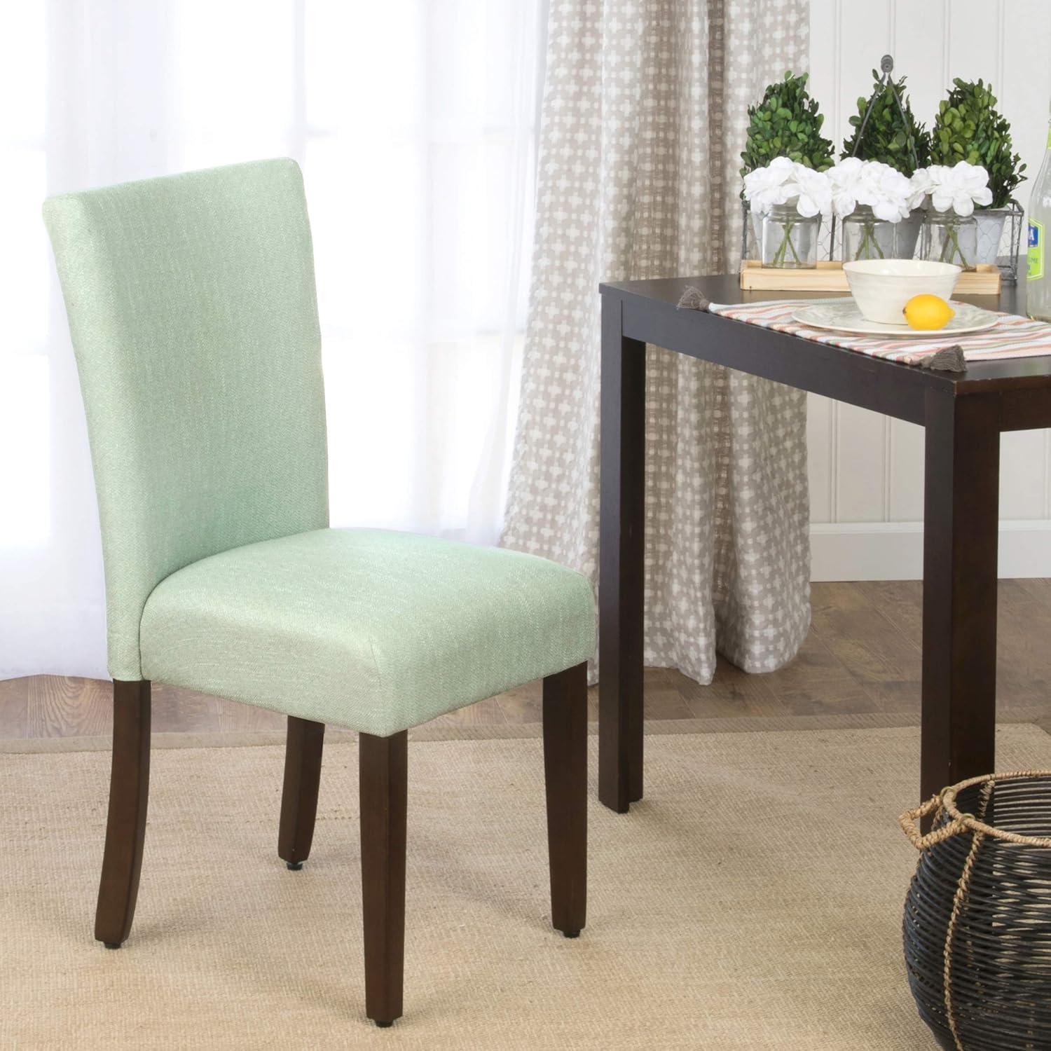 imageHomePop Channeled Metal Dining Chair HomePop Home Dcor Single Pack Brown Faux LeatherLight Green