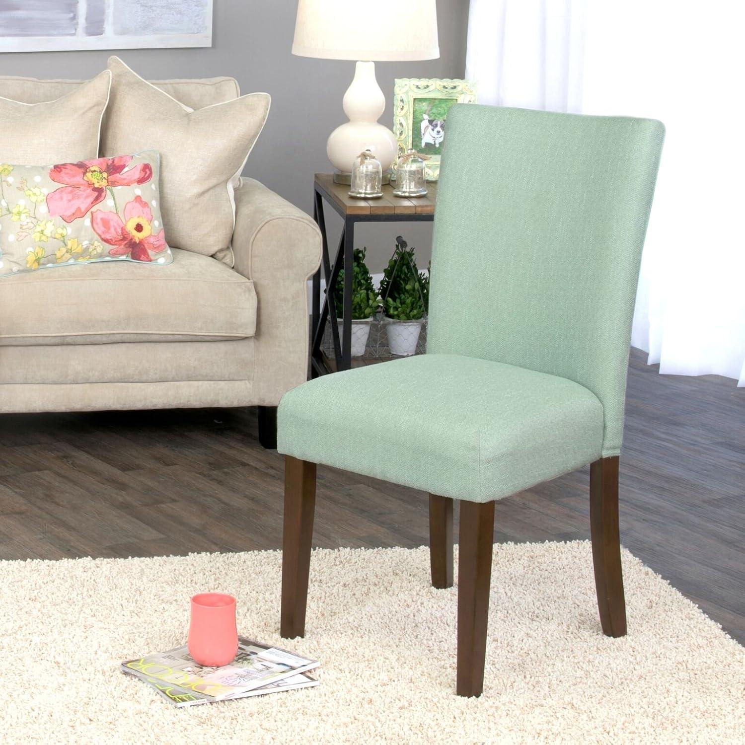 imageHomePop Channeled Metal Dining Chair HomePop Home Dcor Single Pack Brown Faux LeatherLight Green
