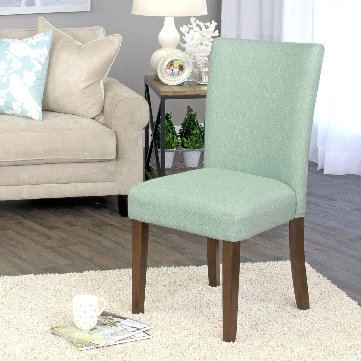 imageHomePop Channeled Metal Dining Chair HomePop Home Dcor Single Pack Brown Faux LeatherLight Green