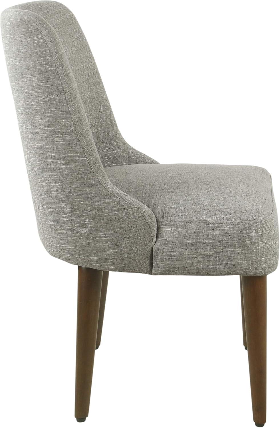 imageHomePop Channeled Metal Dining Chair HomePop Home Dcor Single Pack Brown Faux LeatherWoven Gray