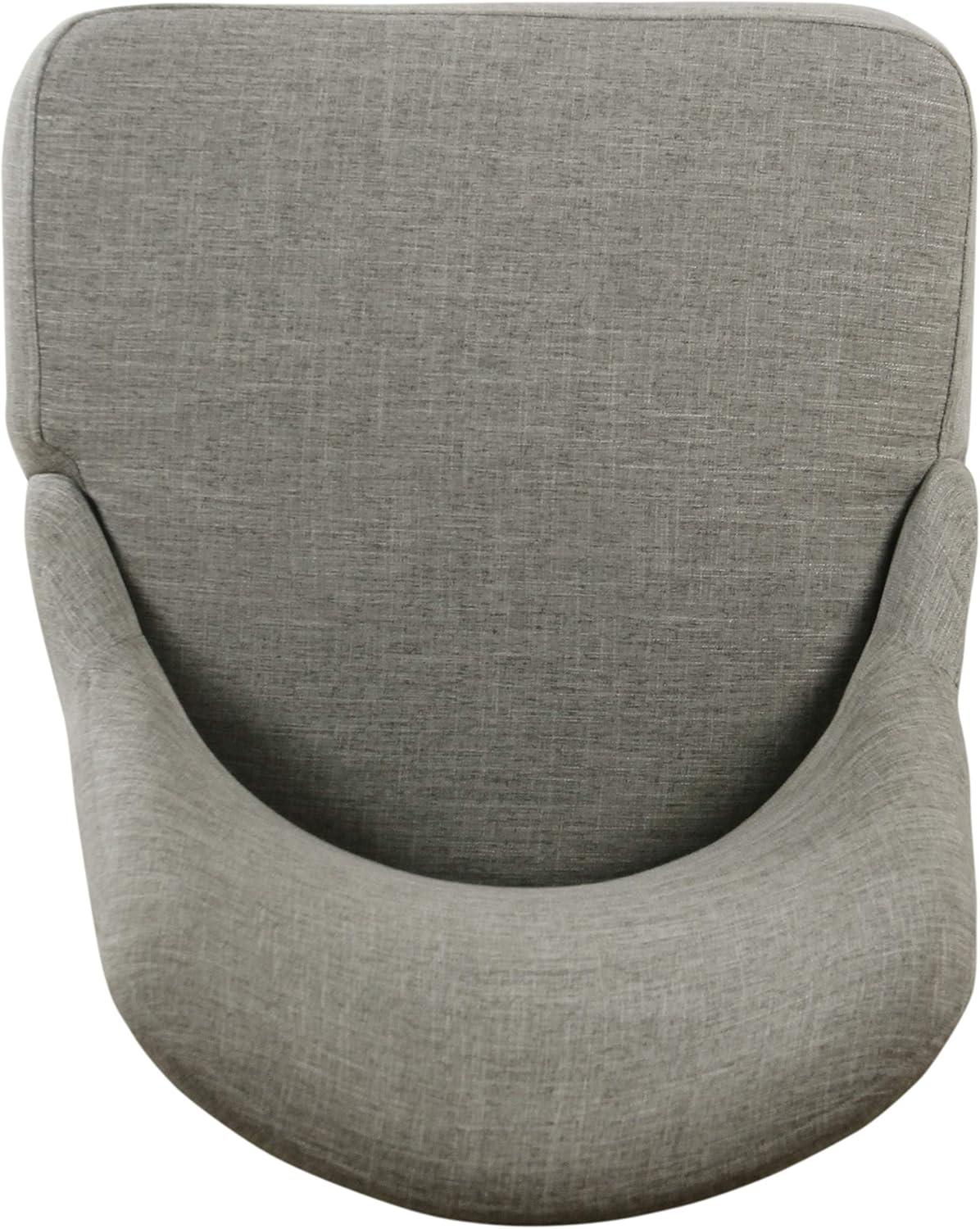 imageHomePop Channeled Metal Dining Chair HomePop Home Dcor Single Pack Brown Faux LeatherWoven Gray