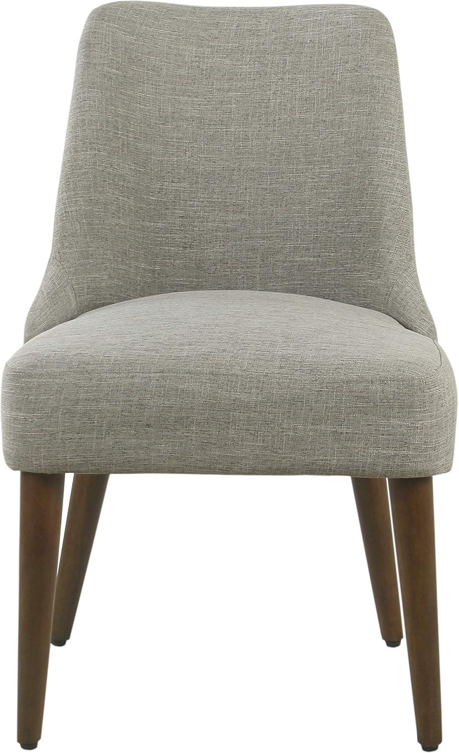 imageHomePop Channeled Metal Dining Chair HomePop Home Dcor Single Pack Brown Faux LeatherWoven Gray