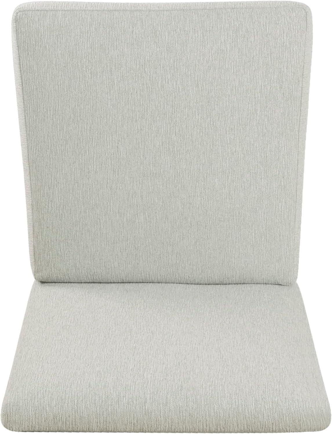 imageHomePop Kolbe Upholstered Dining Chair Sustainable Gray Woven 195 Seat Height Ideal for 2931 Inch Tables Single PackSustainable Gray Woven