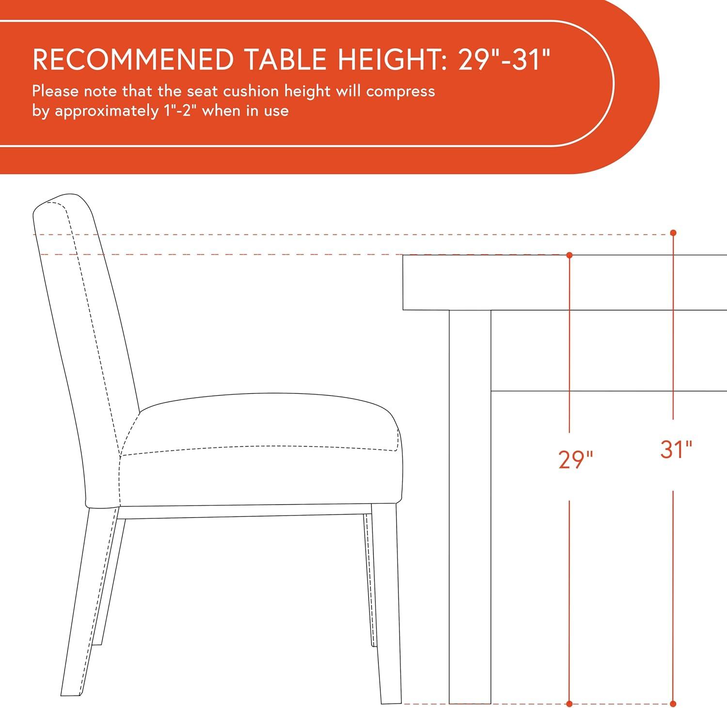 imageHomePop Kolbe Upholstered Dining Chair Sustainable Gray Woven 195 Seat Height Ideal for 2931 Inch Tables Single PackSustainable Gray Woven