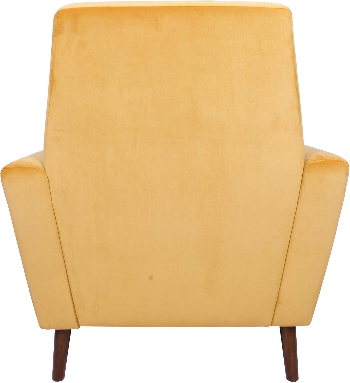 imageHomePop Mid Century Modern Accent Chair with Button Tufting Yellow