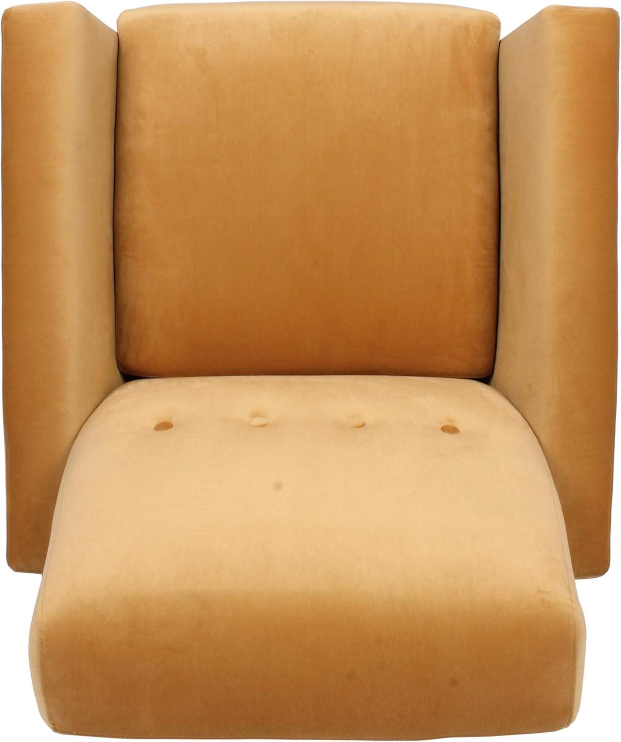 imageHomePop Mid Century Modern Accent Chair with Button Tufting Yellow