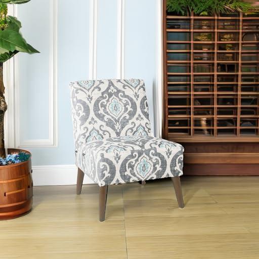 imageHomePop Modern Armless Dining Accent Chair Suri BlueSuri Blue