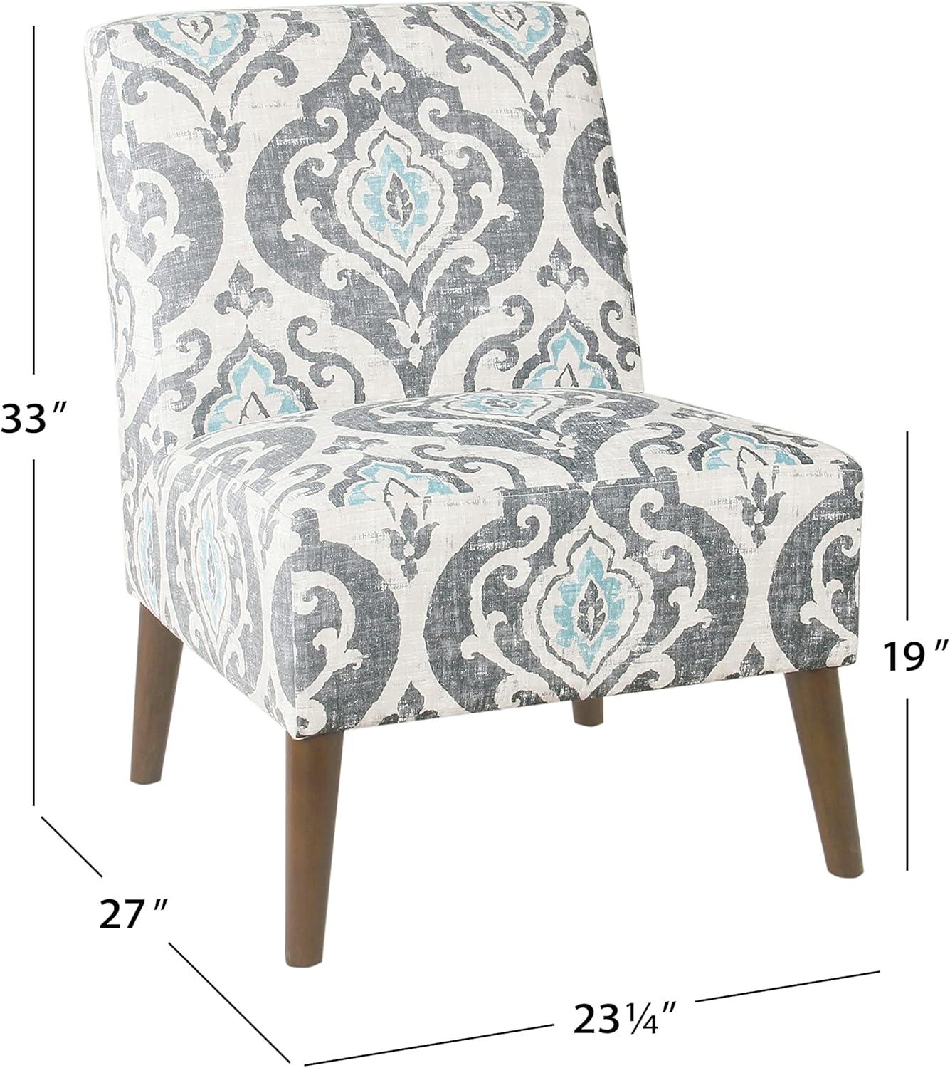 imageHomePop Modern Armless Dining Accent Chair Suri BlueSuri Blue