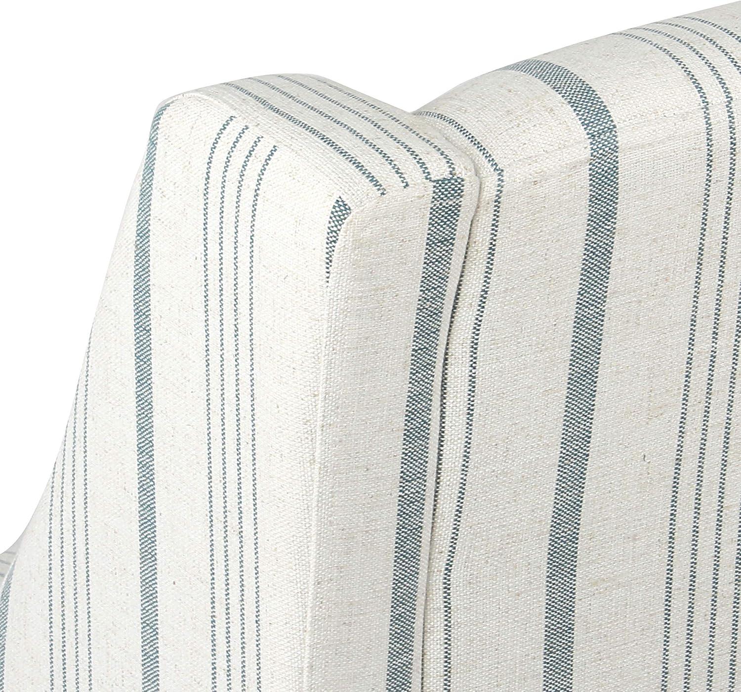 imageHomePop Modern Swoop Arm Accent Chair Blue Stripes