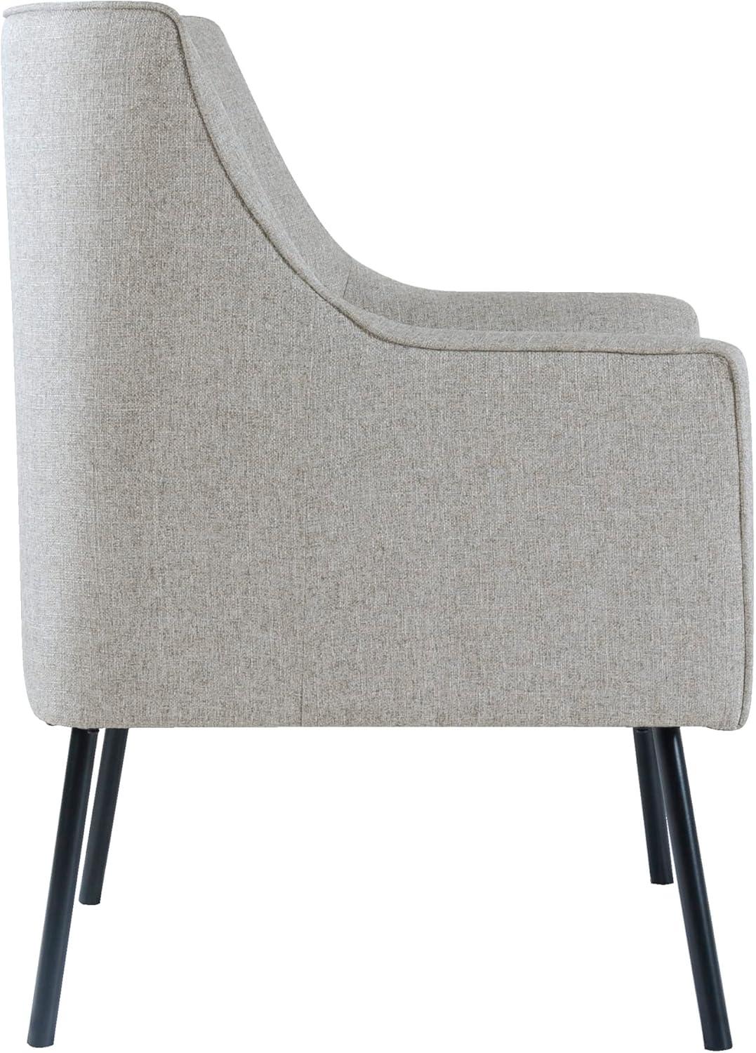 imageHomePop Mordern Accent Chair Homepop Home Dcor Accent Chairs for Living Room amp Bedroom Fabric Reading Living Room Side Chair Single Sofa with Lounge Seat and Metal Legs Green VelvetSustainable Gray Woven