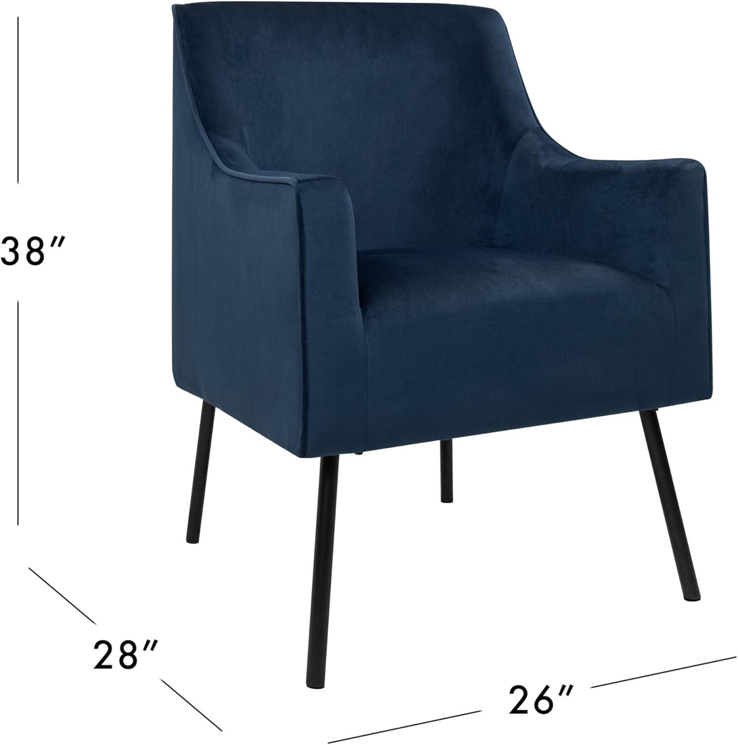 imageHomePop Mordern Accent Chair Homepop Home Dcor Accent Chairs for Living Room amp Bedroom Fabric Reading Living Room Side Chair Single Sofa with Lounge Seat and Metal Legs Green VelvetNavy