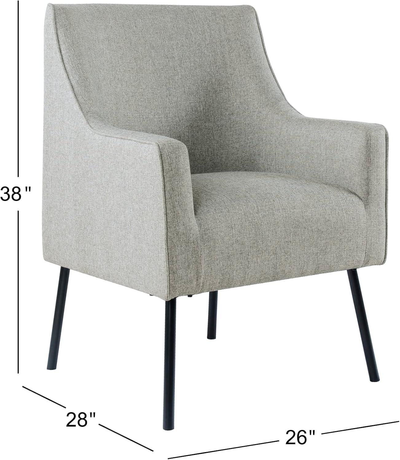 imageHomePop Mordern Accent Chair Homepop Home Dcor Accent Chairs for Living Room amp Bedroom Fabric Reading Living Room Side Chair Single Sofa with Lounge Seat and Metal Legs Green VelvetSustainable Gray Woven
