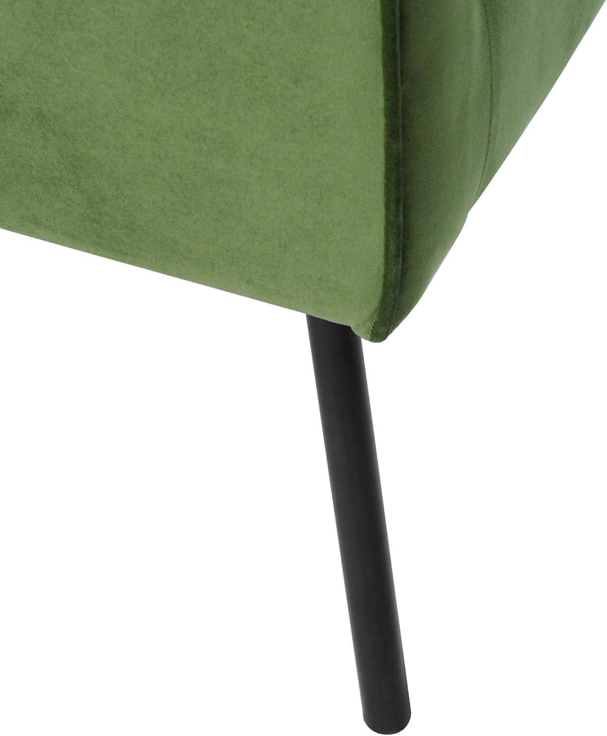 imageHomePop Mordern Accent Chair Homepop Home Dcor Accent Chairs for Living Room amp Bedroom Fabric Reading Living Room Side Chair Single Sofa with Lounge Seat and Metal Legs Green VelvetGreen Velvet