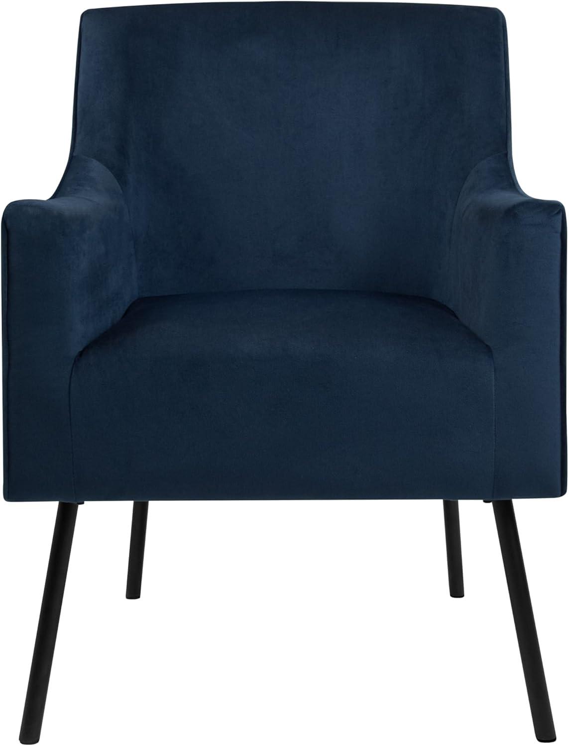 imageHomePop Mordern Accent Chair Homepop Home Dcor Accent Chairs for Living Room amp Bedroom Fabric Reading Living Room Side Chair Single Sofa with Lounge Seat and Metal Legs Green VelvetNavy