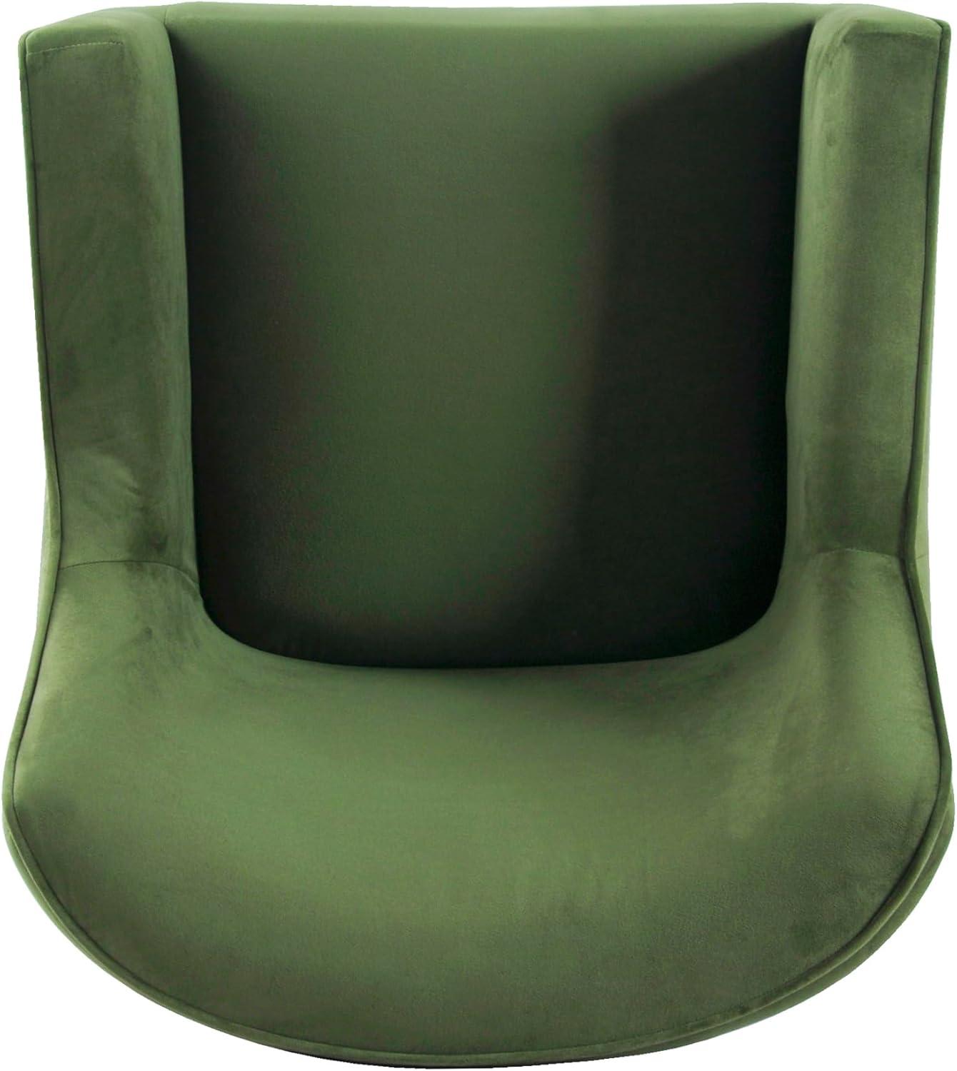 imageHomePop Mordern Accent Chair Homepop Home Dcor Accent Chairs for Living Room amp Bedroom Fabric Reading Living Room Side Chair Single Sofa with Lounge Seat and Metal Legs Green VelvetGreen Velvet