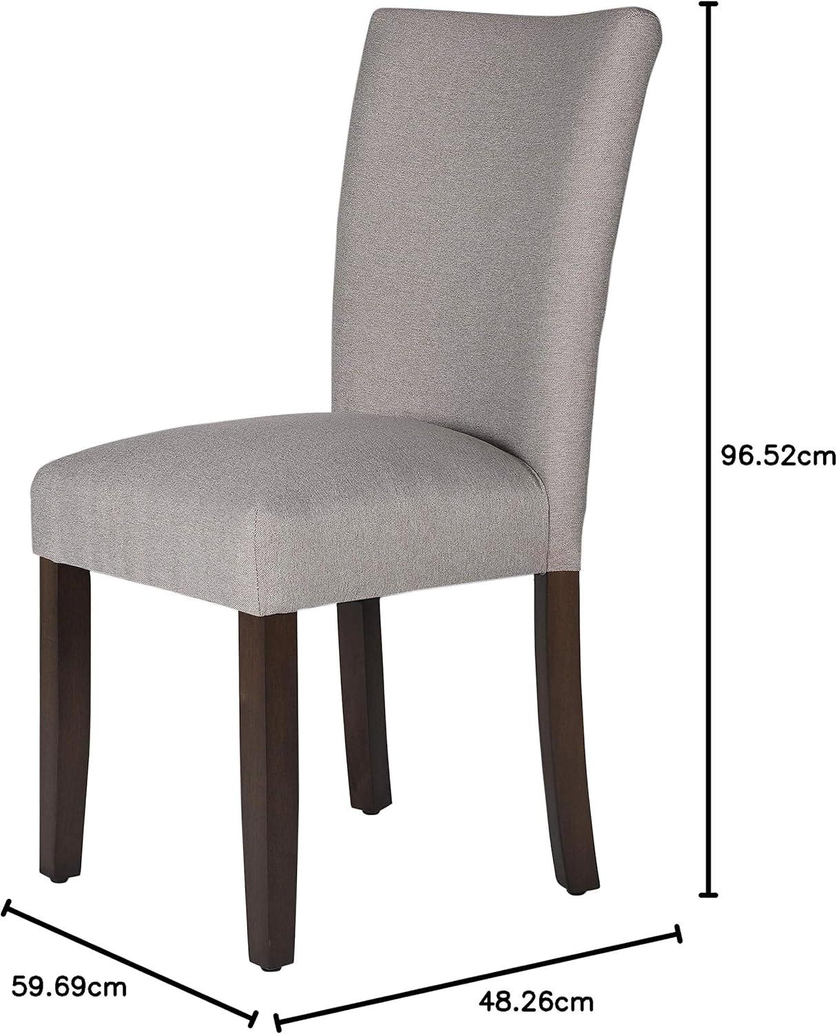 imageHomePop Parsons Classic Upholstered Accent Dining Chair Single Pack GreyGrey