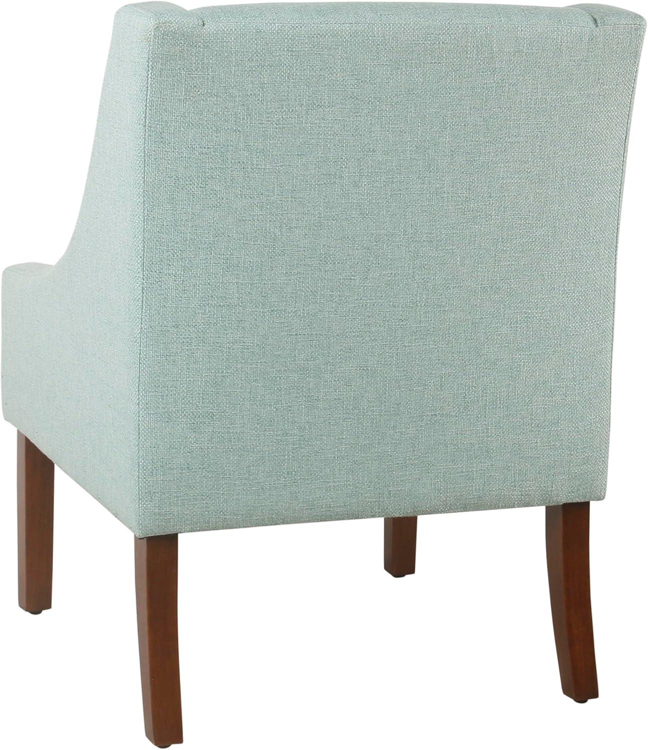 imageHomePop Velvet Swoop Arm Accent Chair Suri BlueAqua