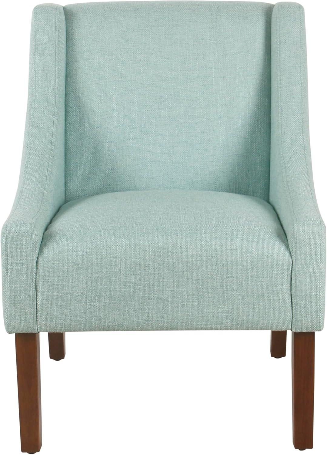 imageHomePop Velvet Swoop Arm Accent Chair Suri BlueAqua
