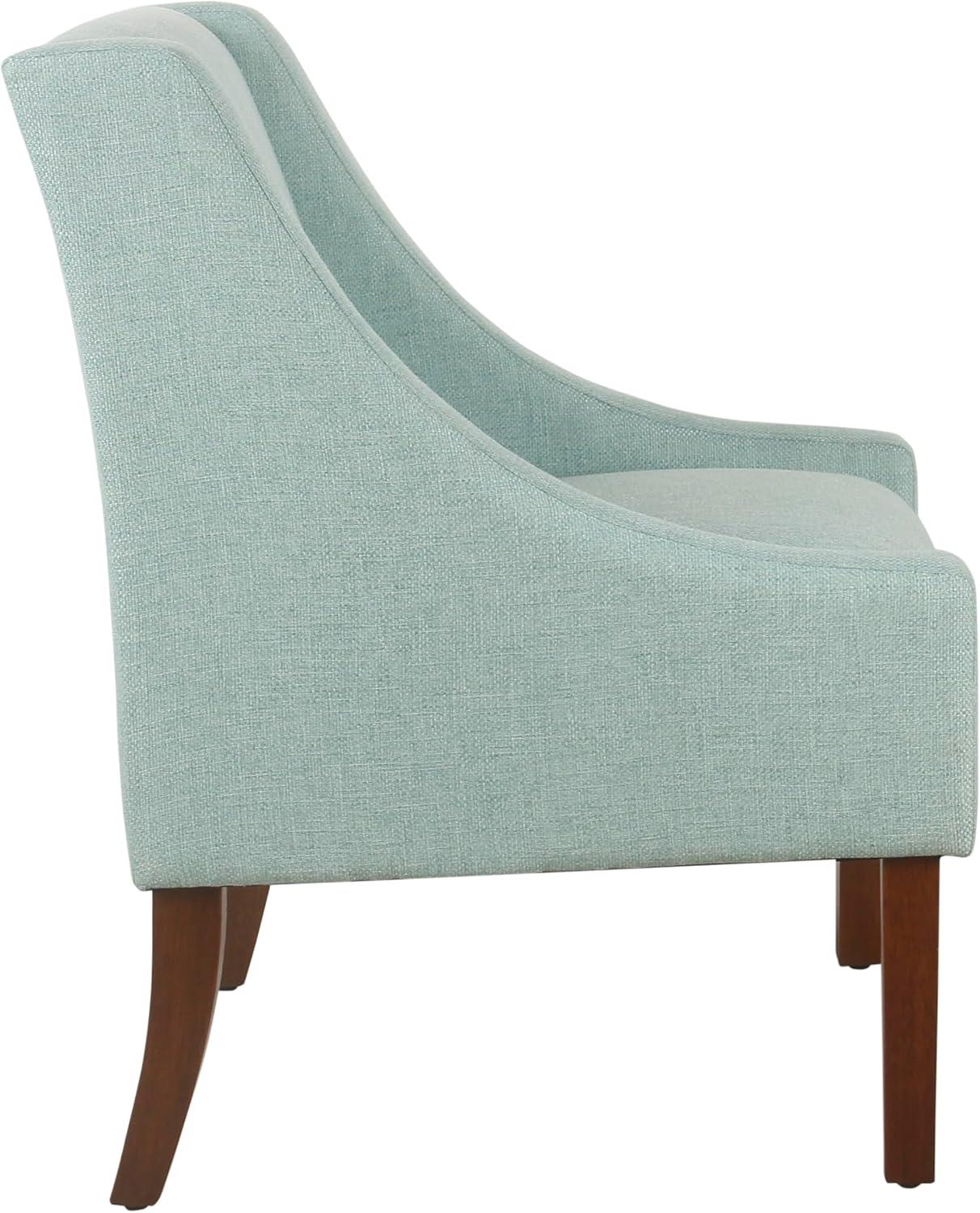 imageHomePop Velvet Swoop Arm Accent Chair Suri BlueAqua
