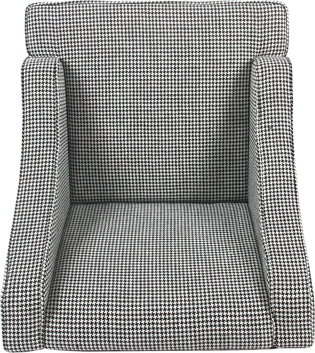 imageHomePop Velvet Swoop Arm Accent Chair Suri BlueBlack and White