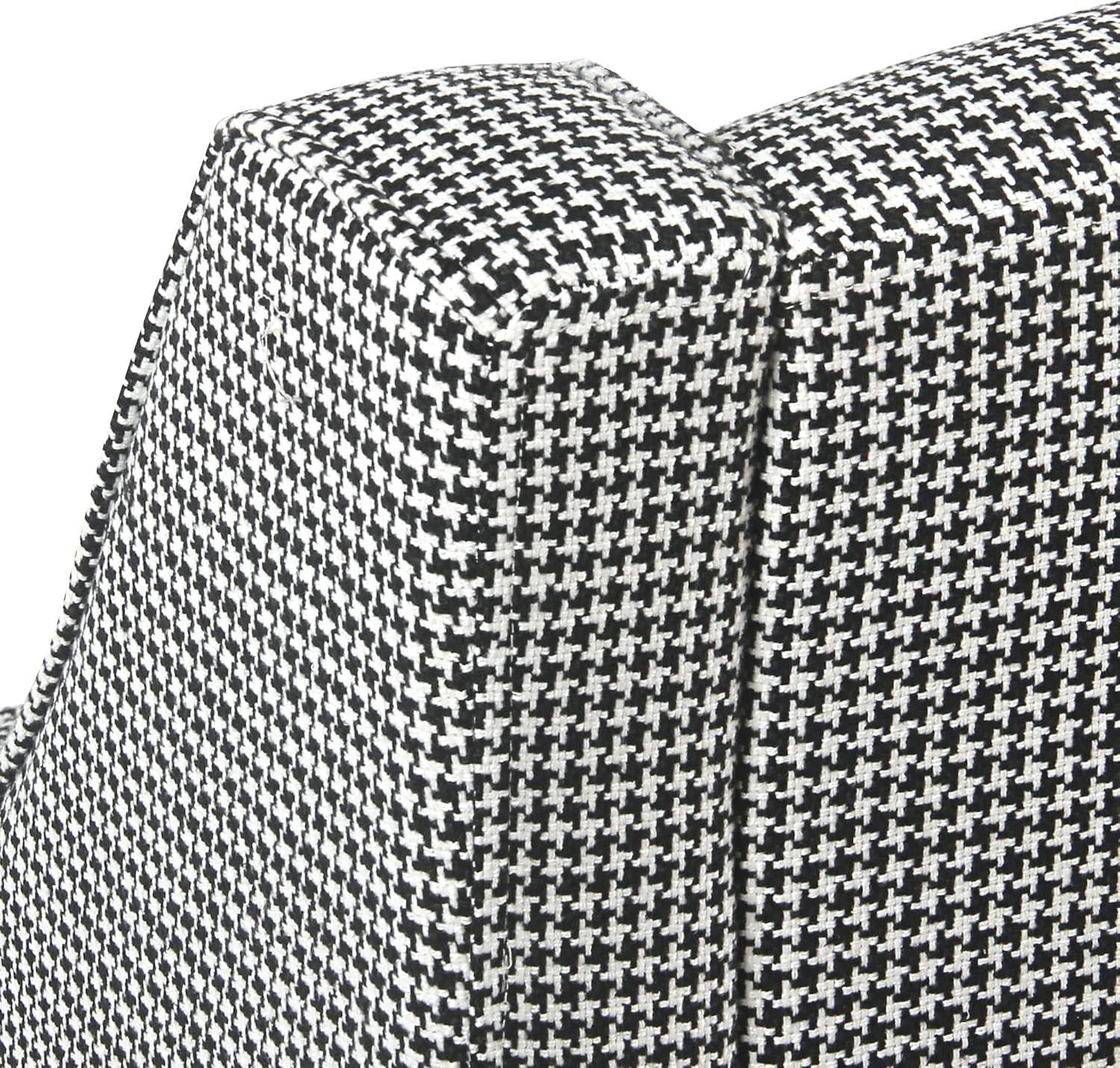 imageHomePop Velvet Swoop Arm Accent Chair Suri BlueBlack and White