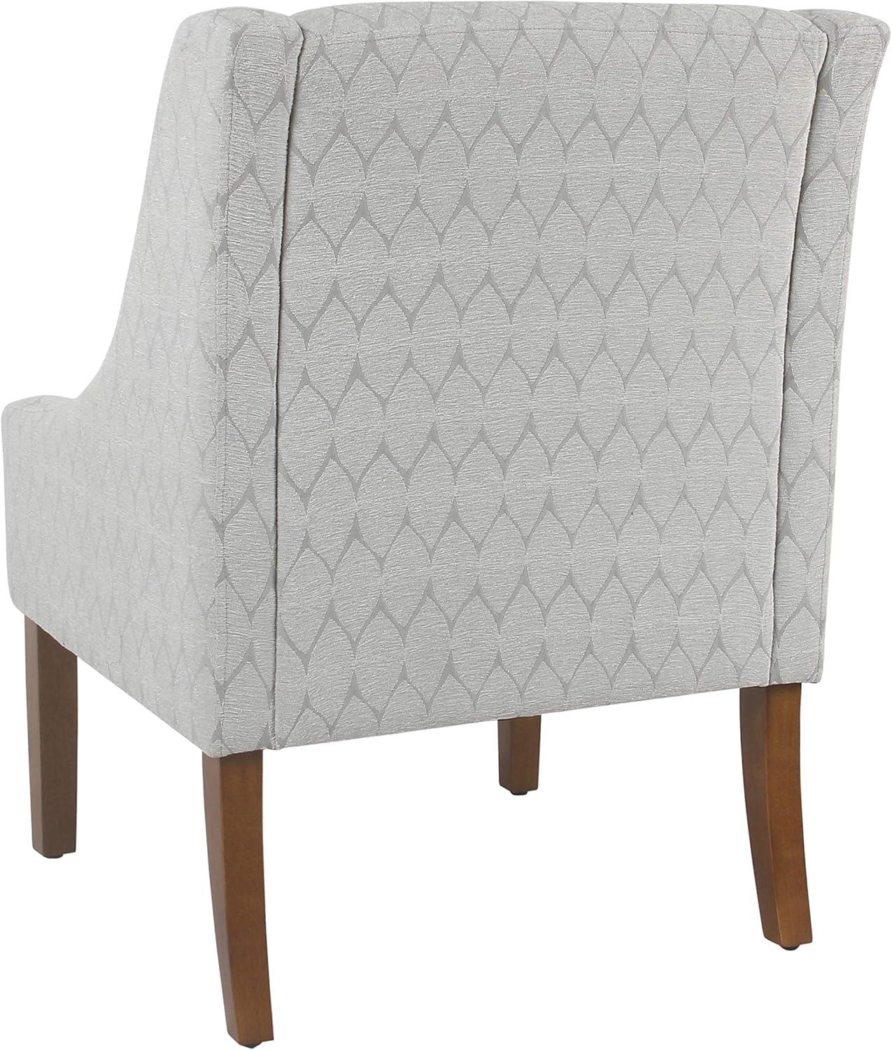 imageHomePop Velvet Swoop Arm Accent Chair Suri BlueGray Leaf