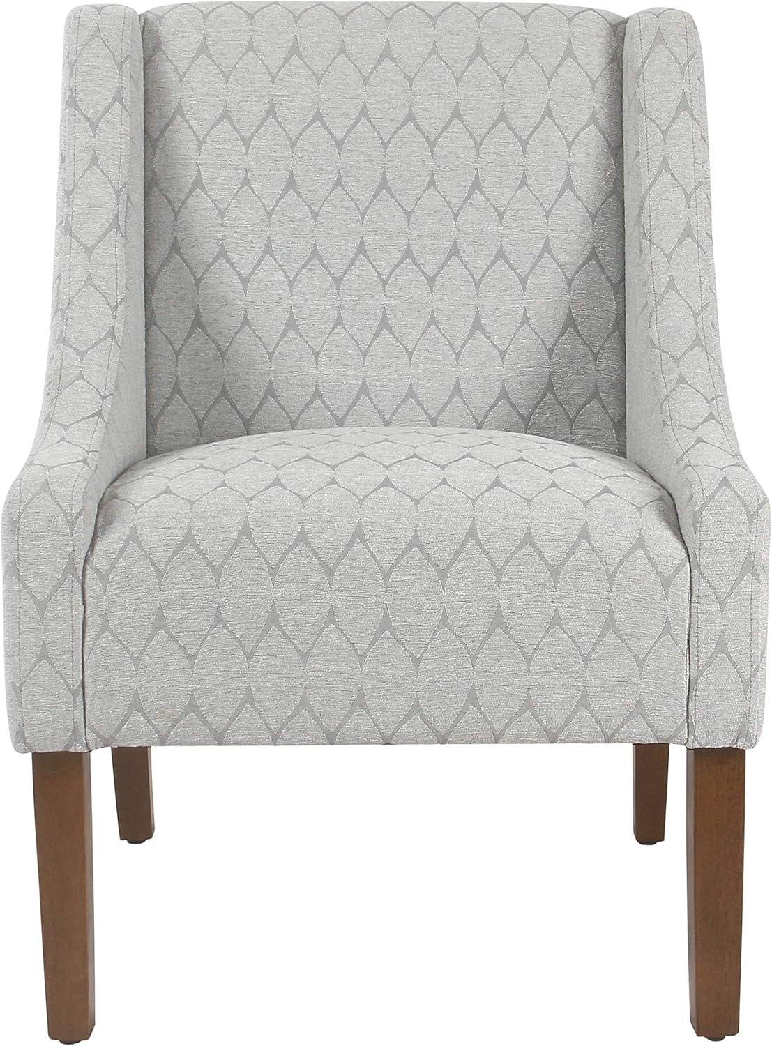 imageHomePop Velvet Swoop Arm Accent Chair Suri BlueGray Leaf