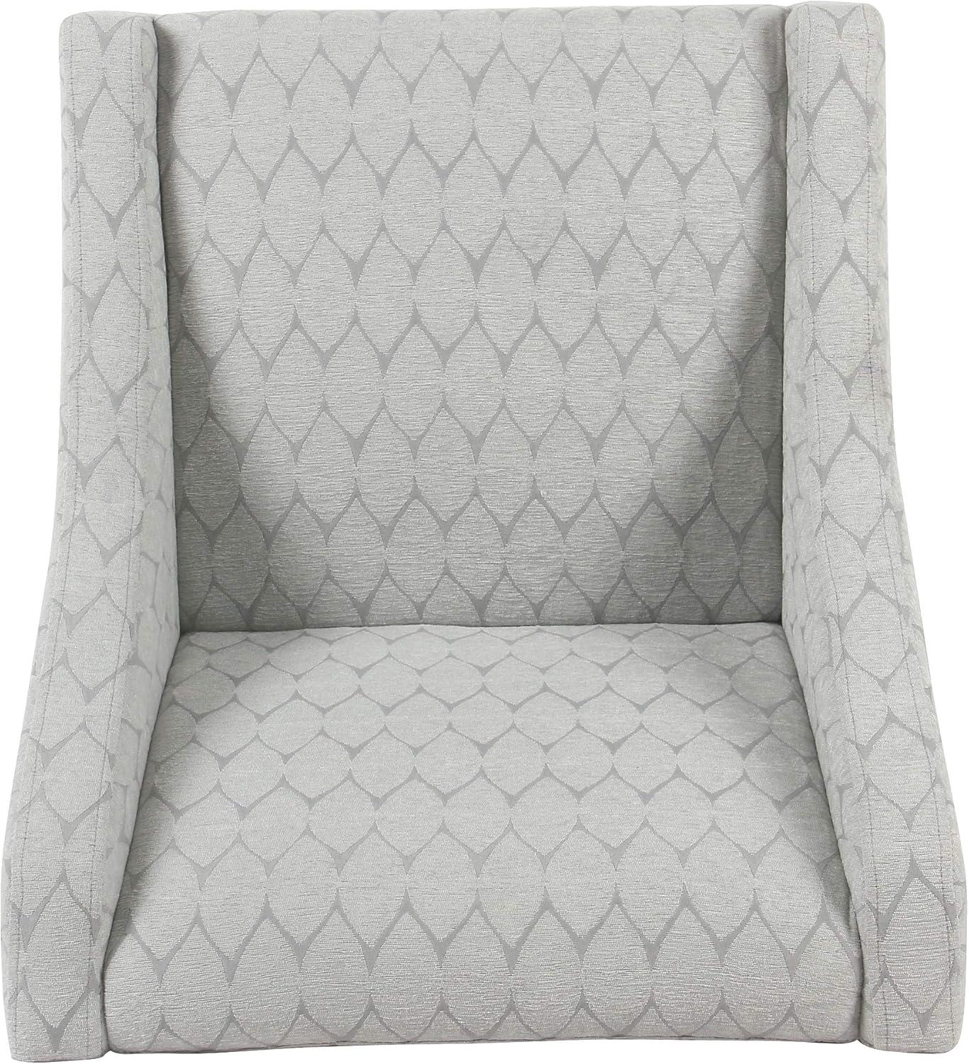 imageHomePop Velvet Swoop Arm Accent Chair Suri BlueGray Leaf