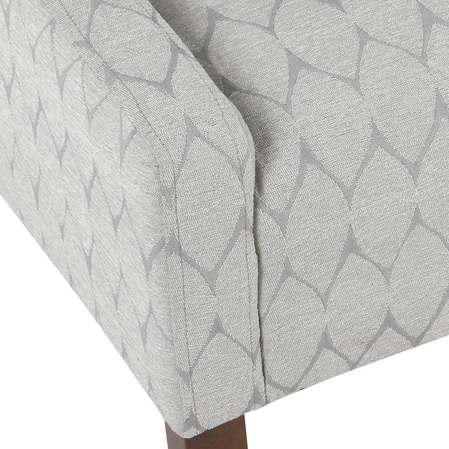imageHomePop Velvet Swoop Arm Accent Chair Suri BlueGray Leaf