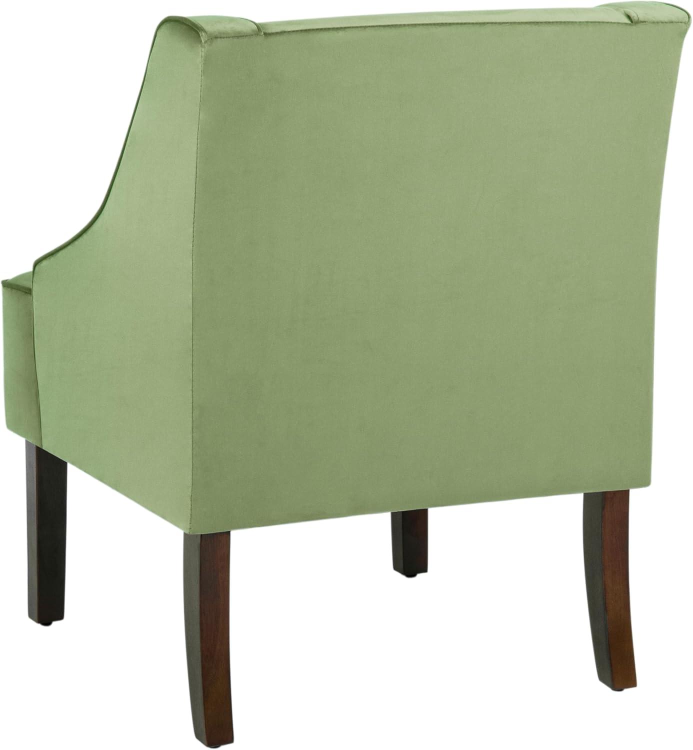 imageHomePop Velvet Swoop Arm Accent Chair Suri BlueGreen Velvet