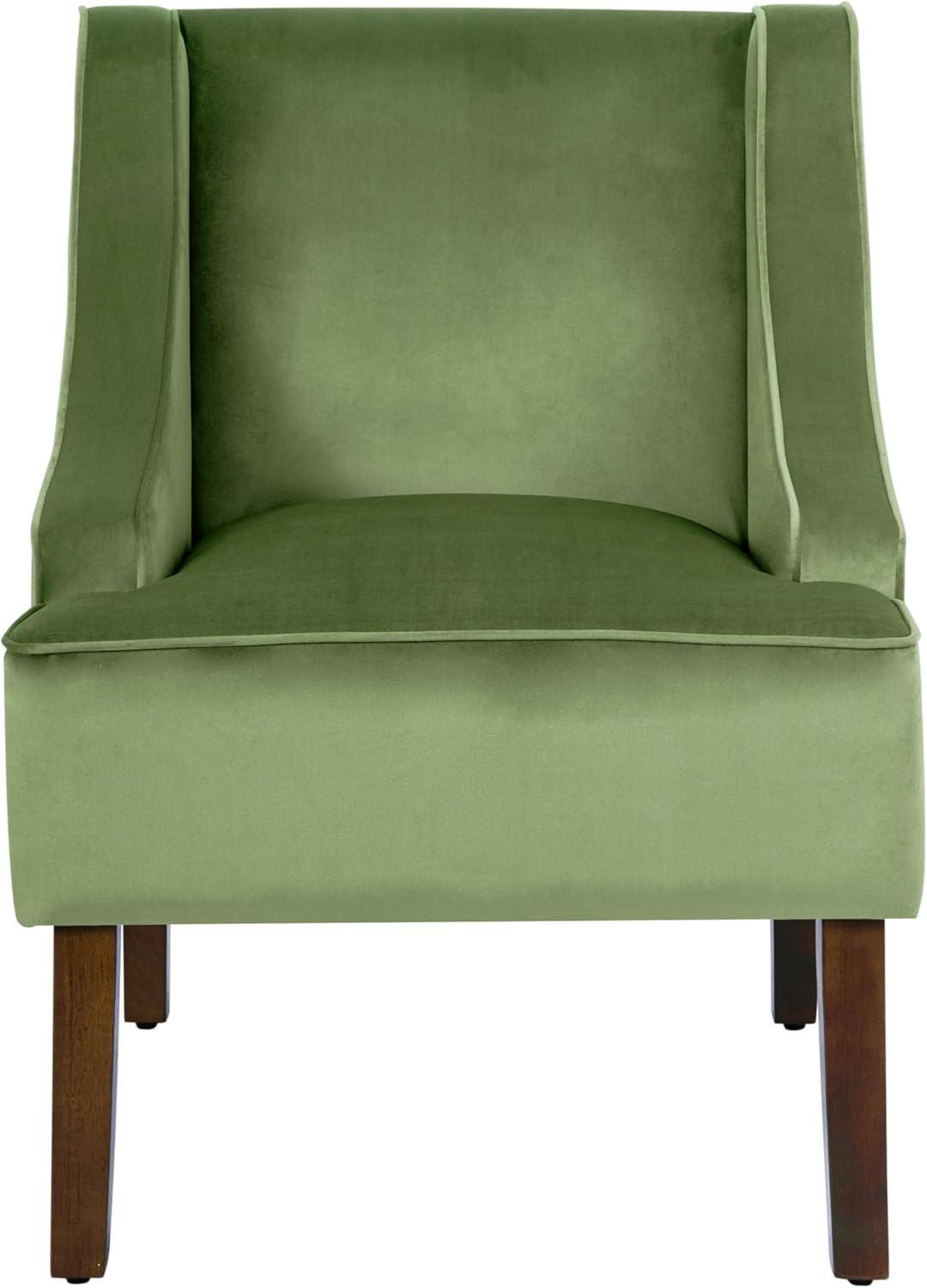 imageHomePop Velvet Swoop Arm Accent Chair Suri BlueGreen Velvet