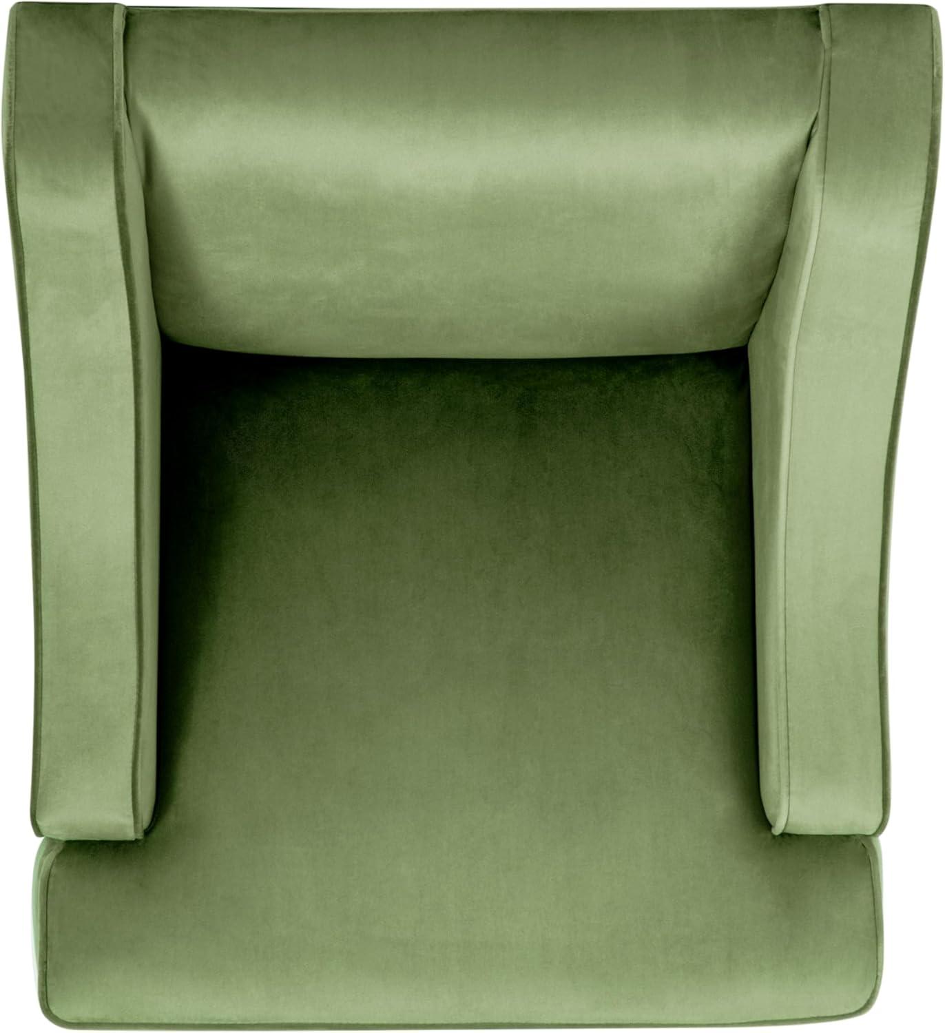 imageHomePop Velvet Swoop Arm Accent Chair Suri BlueGreen Velvet