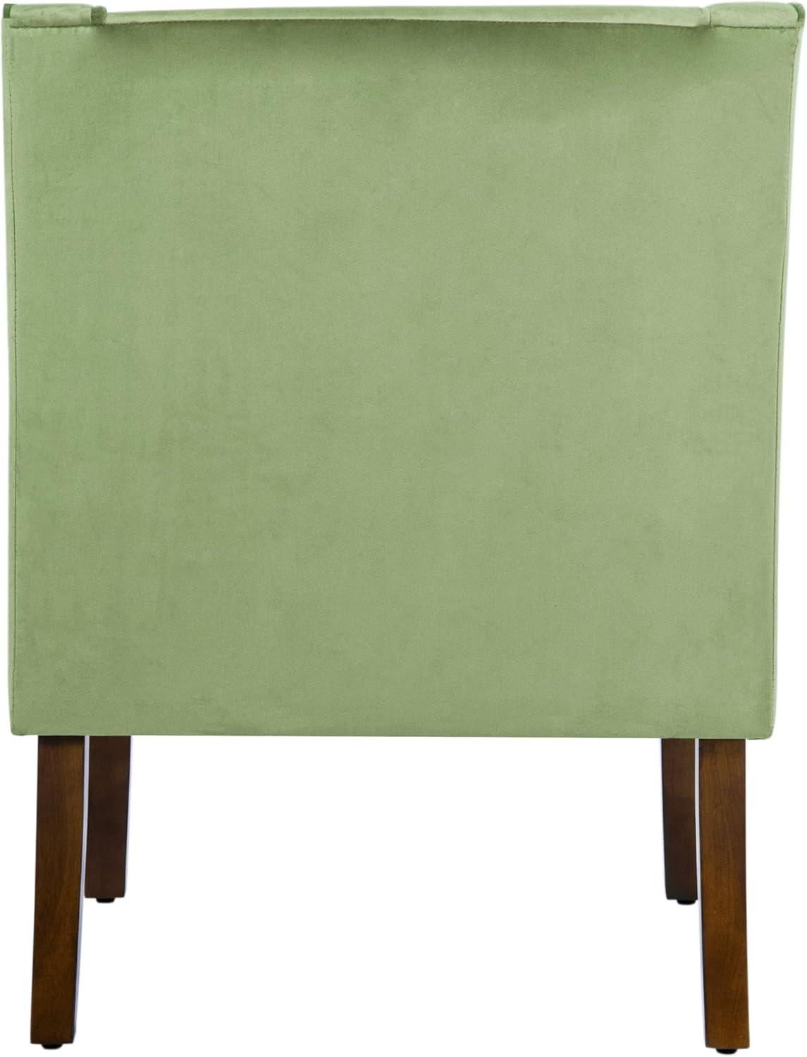 imageHomePop Velvet Swoop Arm Accent Chair Suri BlueGreen Velvet
