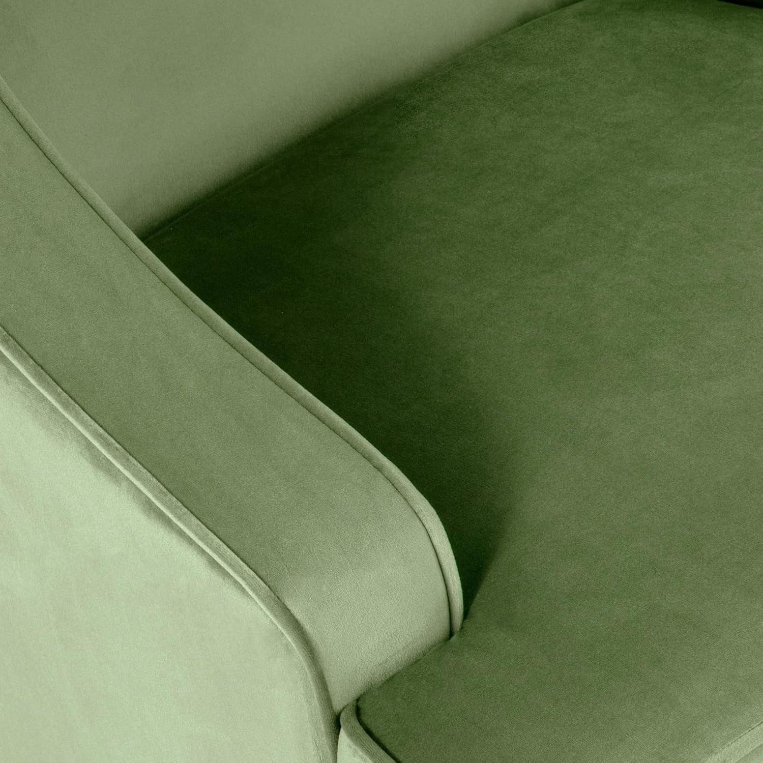 imageHomePop Velvet Swoop Arm Accent Chair Suri BlueGreen Velvet