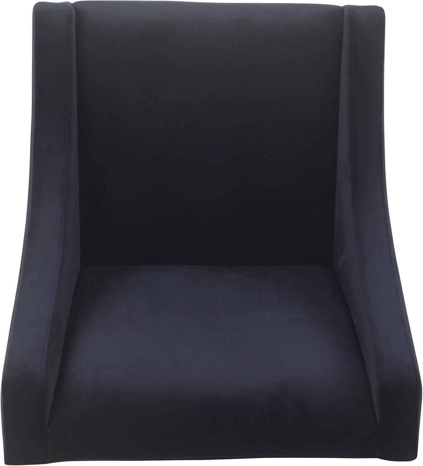 imageHomePop Velvet Swoop Arm Accent Chair Suri BlueNavy