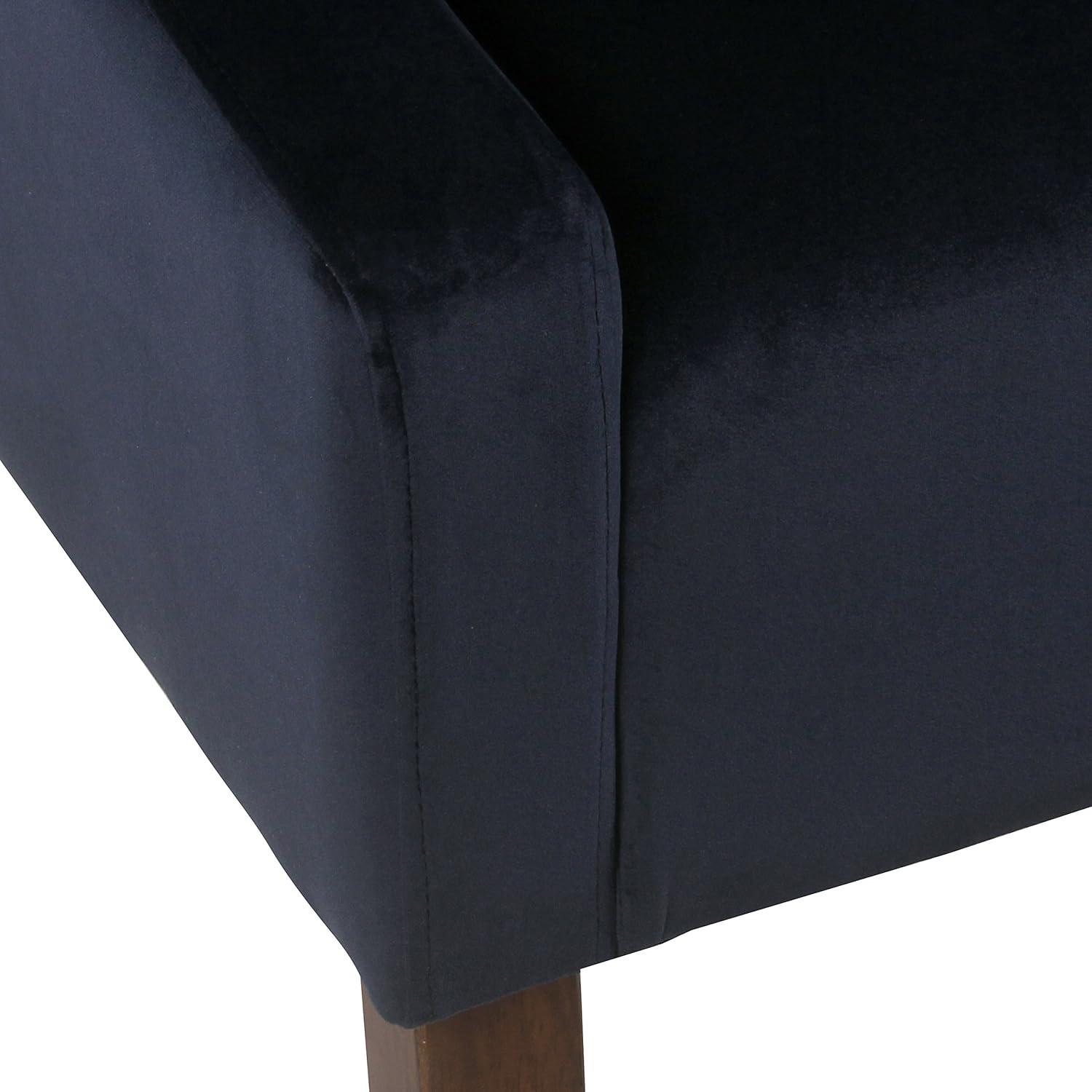 imageHomePop Velvet Swoop Arm Accent Chair Suri BlueNavy