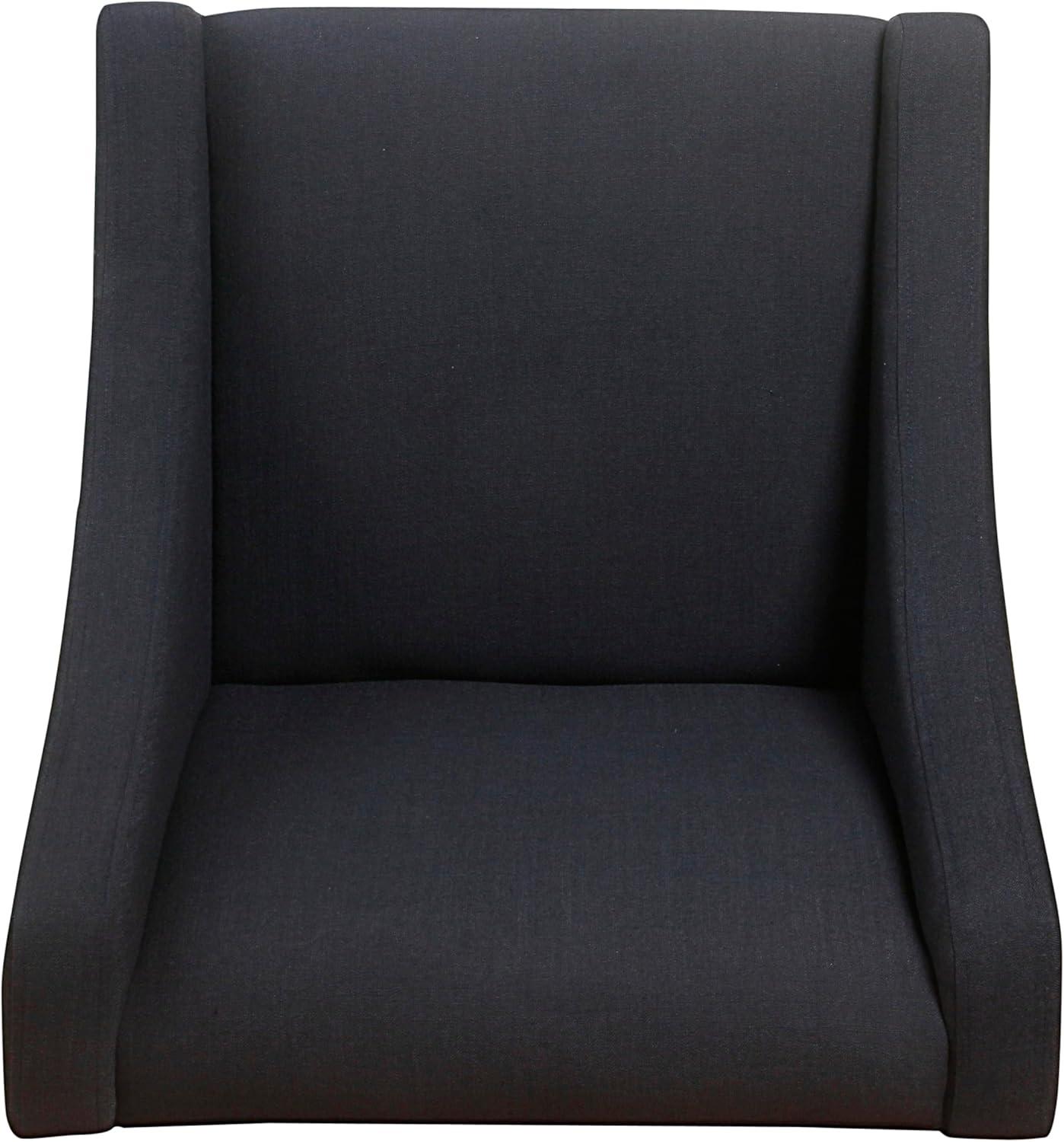 imageHomePop Velvet Swoop Arm Accent Chair Suri BlueNavy Eclipse