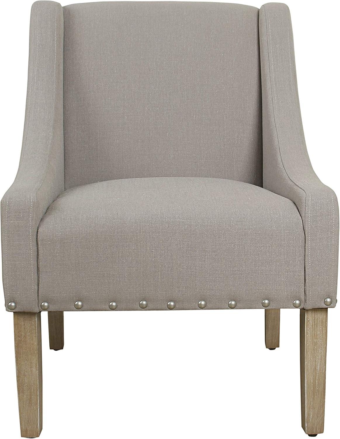 imageHomePop Velvet Swoop Arm Accent Chair Suri BlueSand Dune