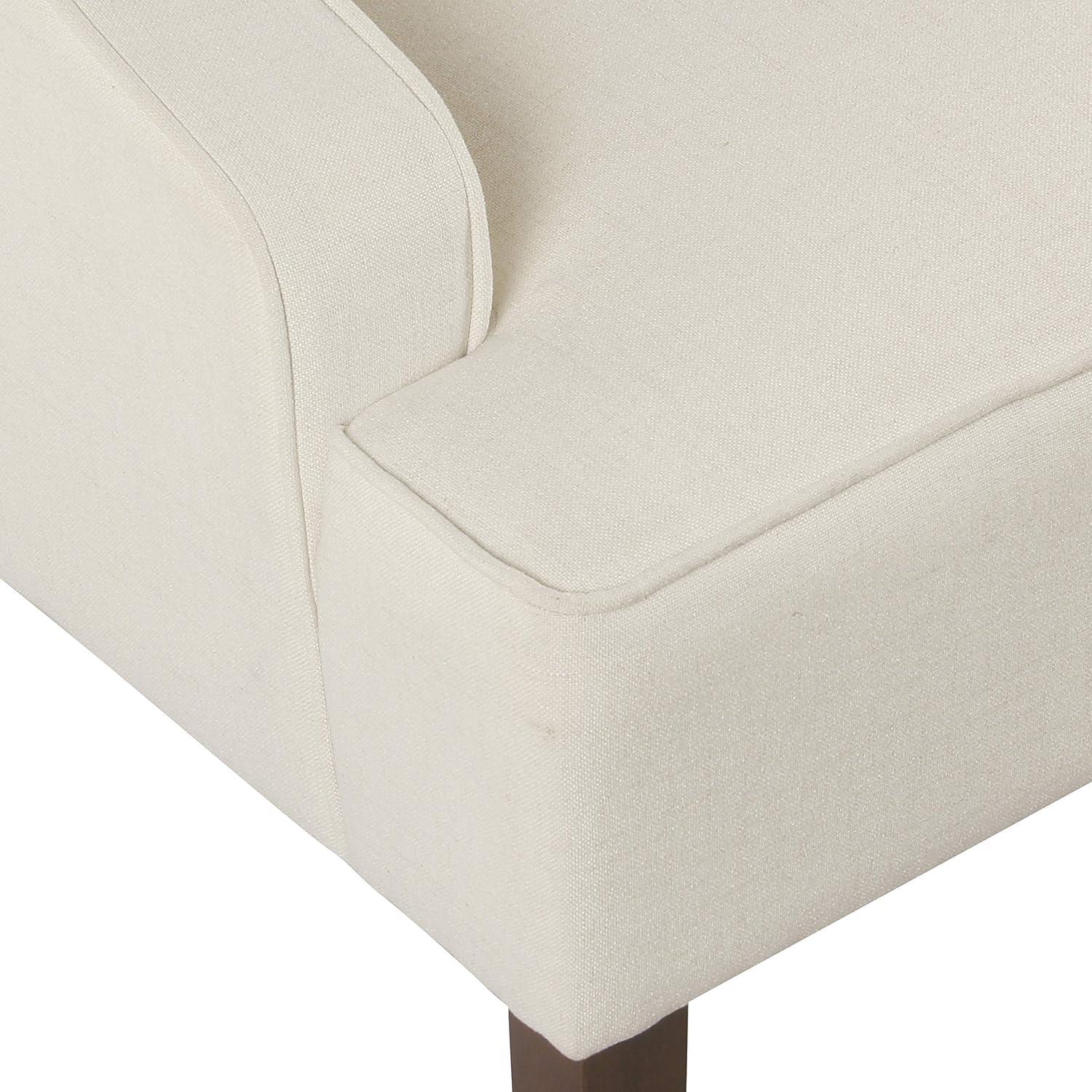 imageHomePop Velvet Swoop Arm Accent Chair Suri BlueWarm Ivory