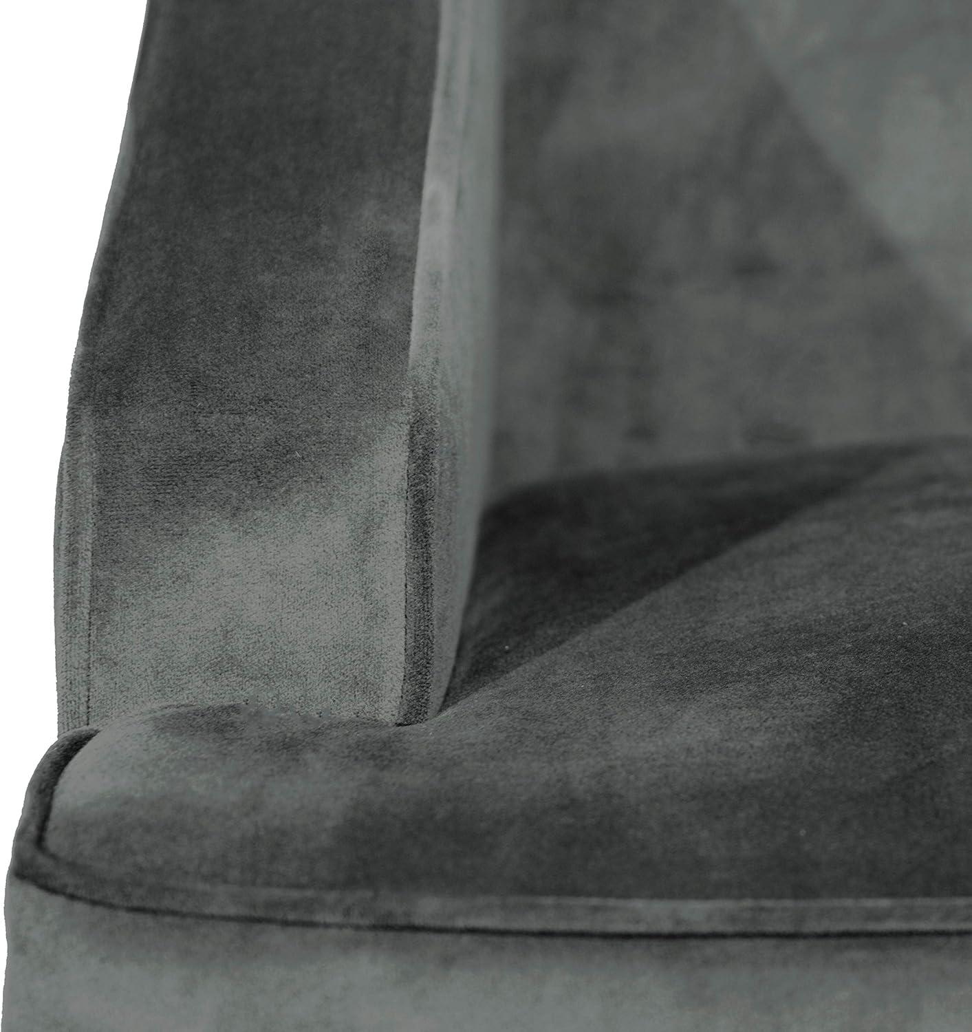 imageHomePop Velvet Swoop Arm LivingRoomChairs Textured Grey