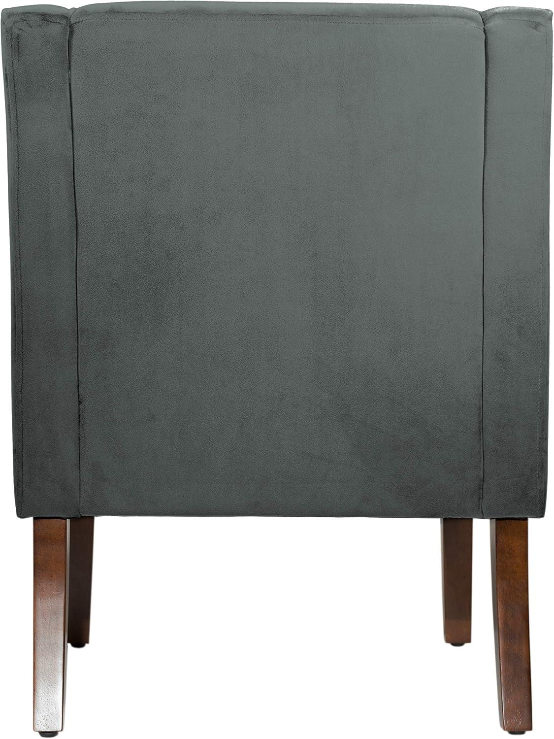imageHomePop Velvet Swoop Arm LivingRoomChairs Textured Grey