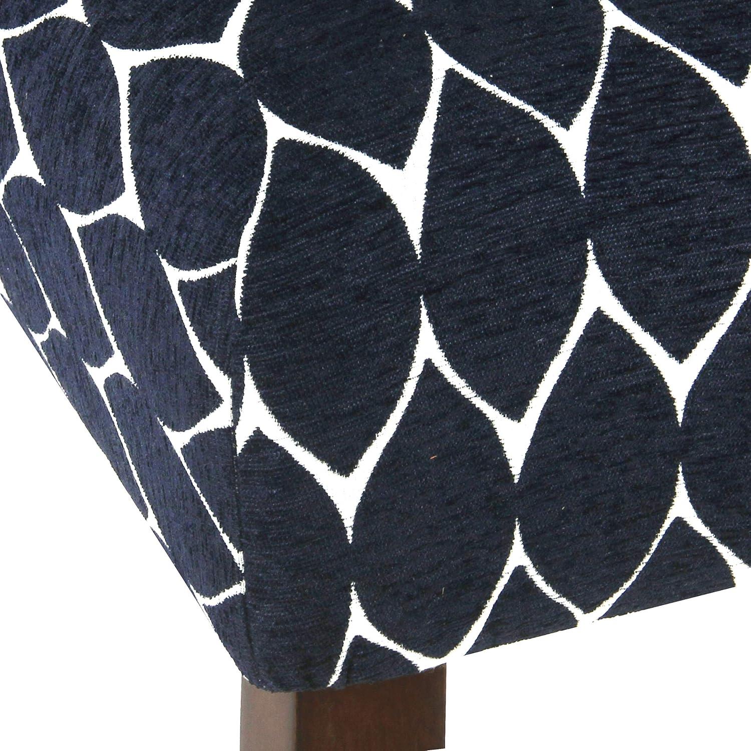 imageHomepop Home Decor Classic Counter Height Bar Stools 24 Inch Bar Stools Decorative Home Furniture Cream Mini Grid PatternTextured Navysingle Pack