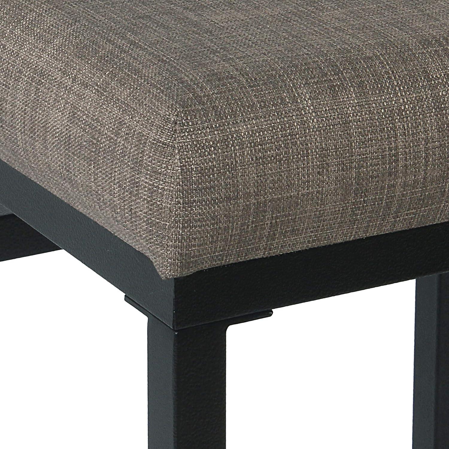 imageHomepop Home Decor Modern 24Inch Counter Stool Backless Metal Frame Bar Stools Counter Height Decorative Home Furniture Brown K765124F1552Brown and Black