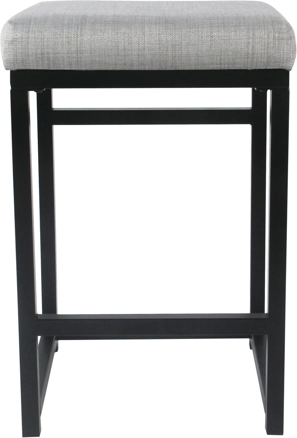 imageHomepop Home Decor Modern 24Inch Counter Stool Backless Metal Frame Bar Stools Counter Height Decorative Home Furniture Brown K765124F1552Light Gray