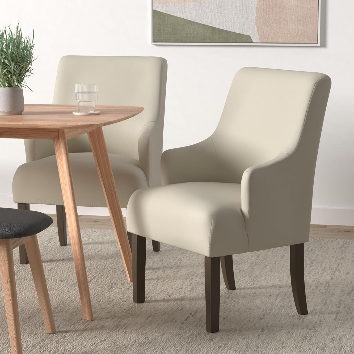 imageHomepop Home Decor Upholstered Anywhere Dining Chair Accent Chairs for Living Room amp Bedroom Decorative Home Furniture CreamCream